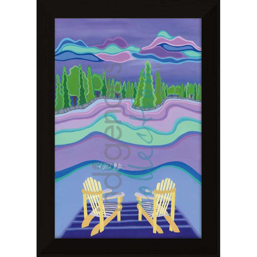 Lakeside Dreams for Two by artist Patrick Hunter - Ojibway. Indigenous Collection