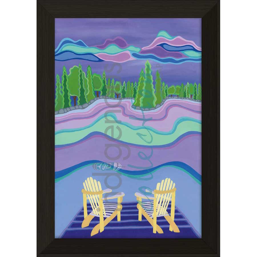 Lakeside Dreams for Two by artist Patrick Hunter - Ojibway. Indigenous Collection