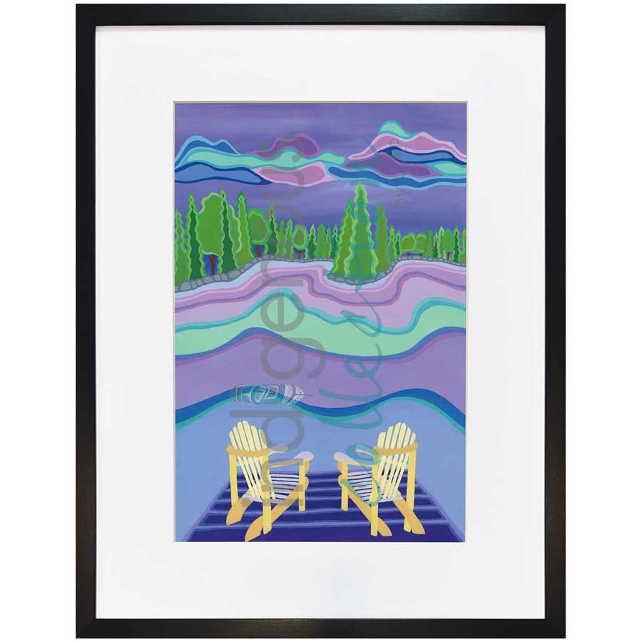 Lakeside Dreams for Two by artist Patrick Hunter - Ojibway. Indigenous Collection