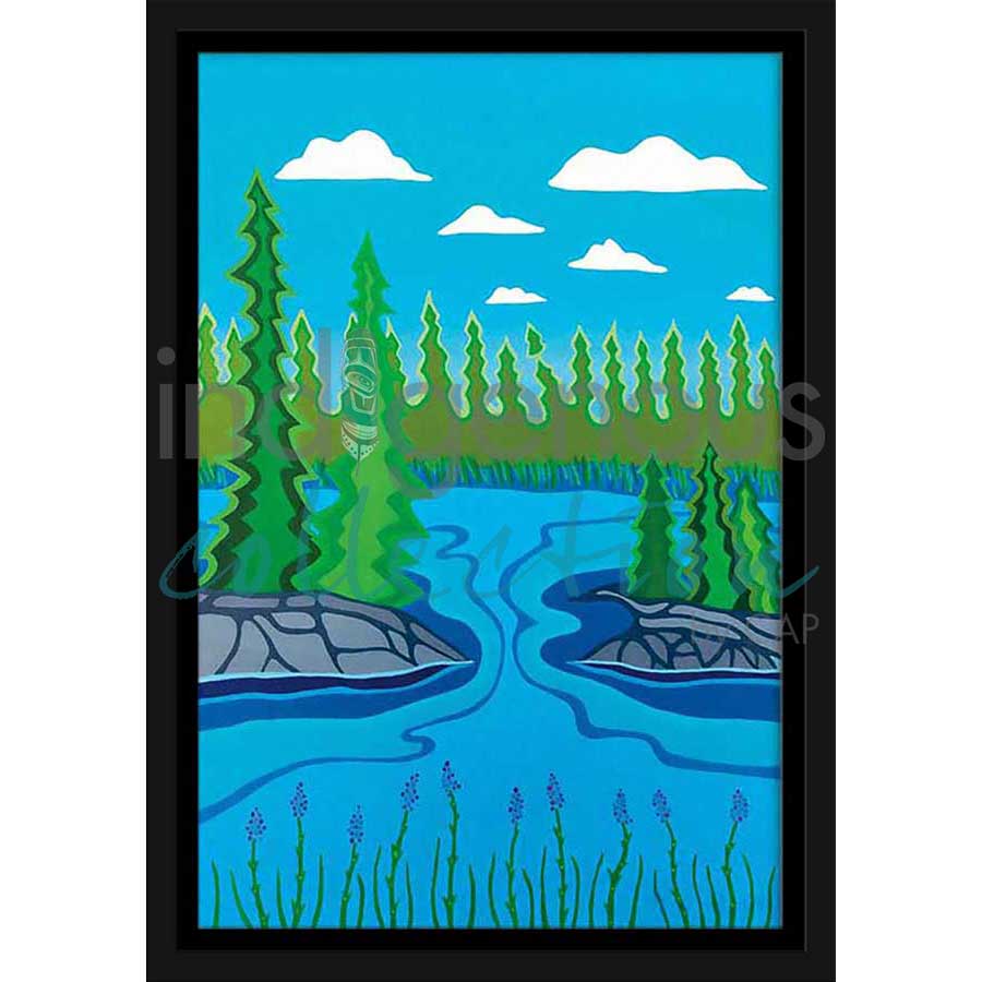 Afternoon River Vibes by artist Patrick Hunter - Ojibway. Indigenous Collection