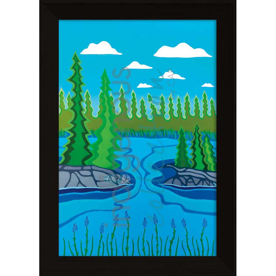 Afternoon River Vibes by artist Patrick Hunter - Ojibway. Indigenous Collection
