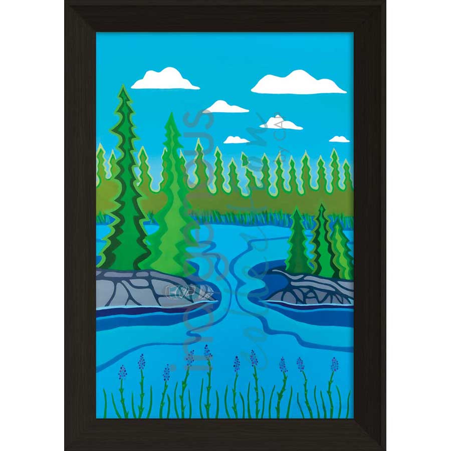 Afternoon River Vibes by artist Patrick Hunter - Ojibway. Indigenous Collection