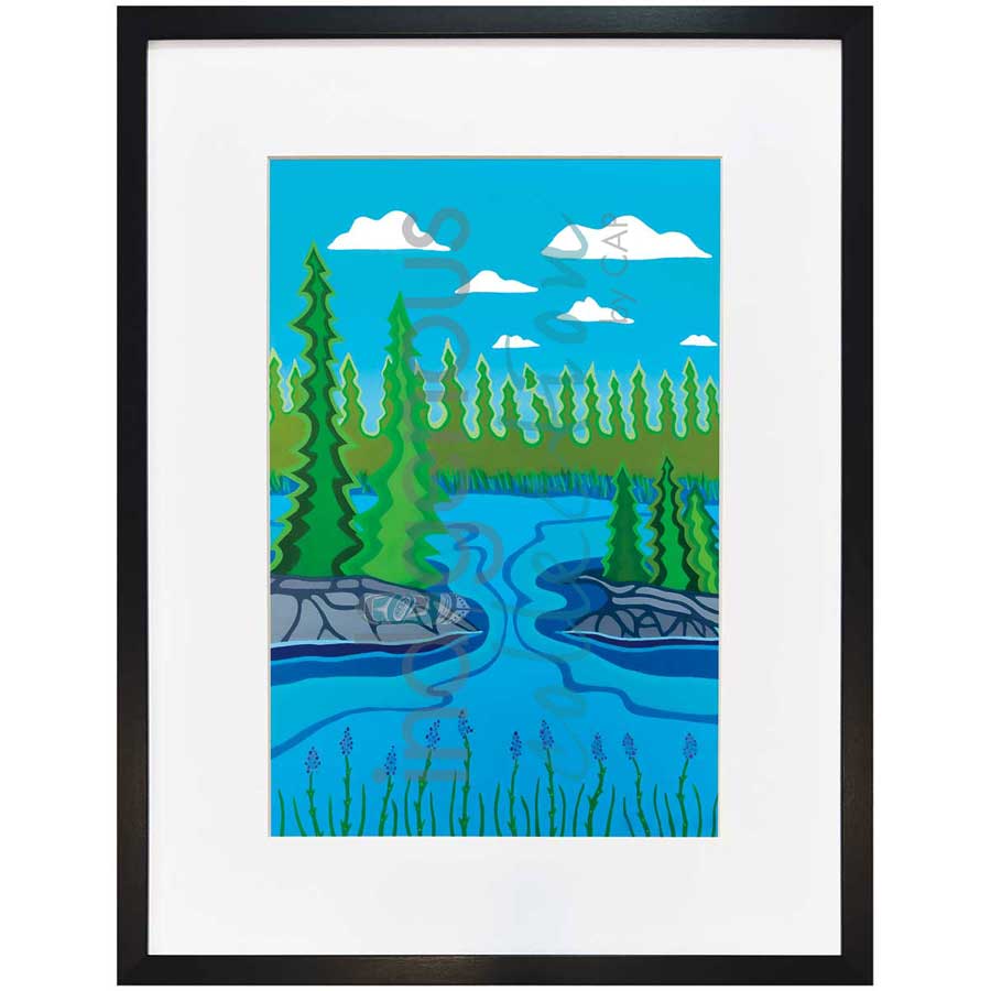 Afternoon River Vibes by artist Patrick Hunter - Ojibway. Indigenous Collection
