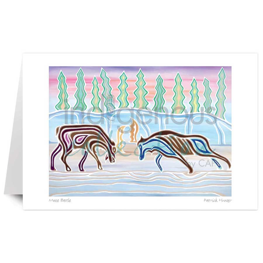 Moose Battle by artist Patrick Hunter