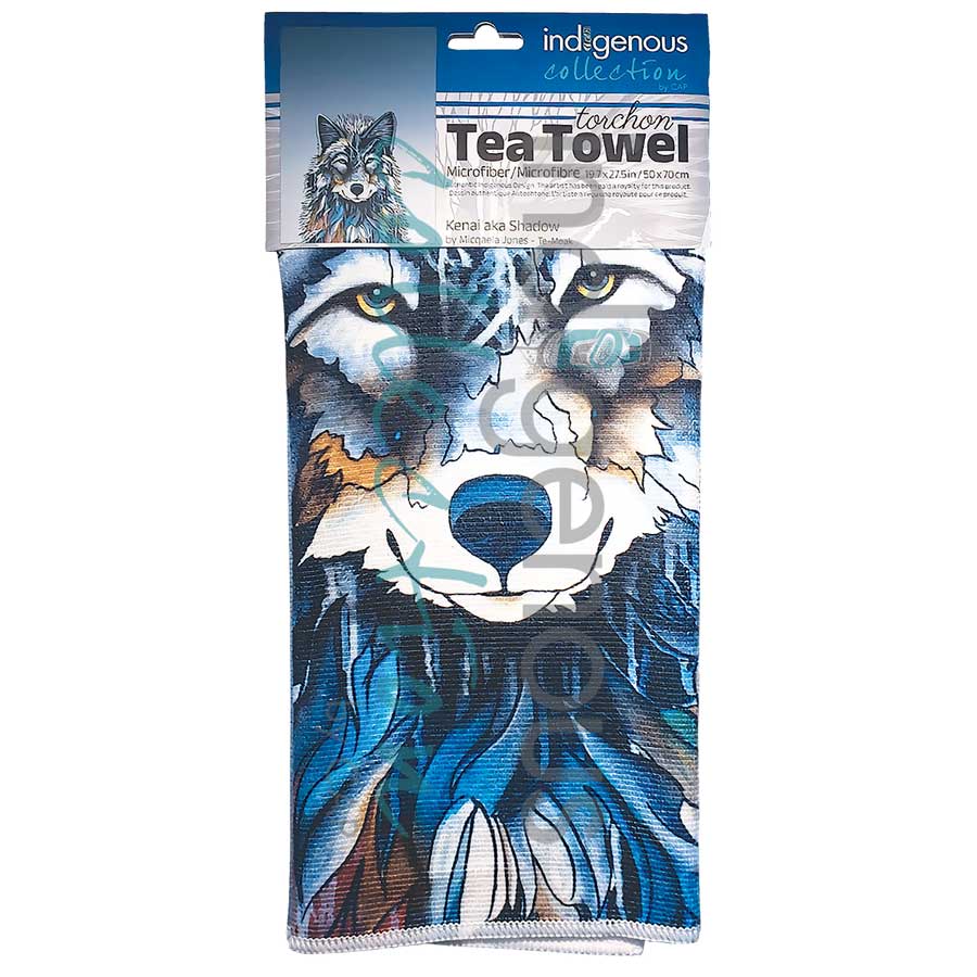 Kenai aka Shadow Tea Towel by artist Micqaela Jones