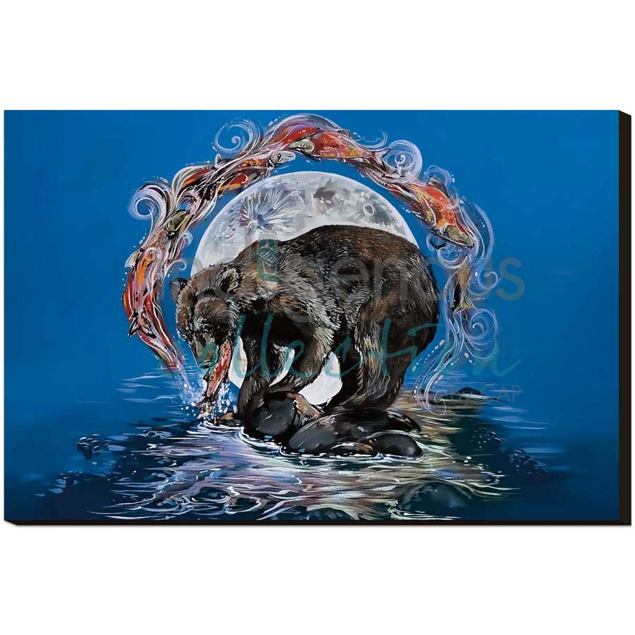 Grizzled Salmon by artist Carla Joseph - Métis/Cree. Indigenous Collection