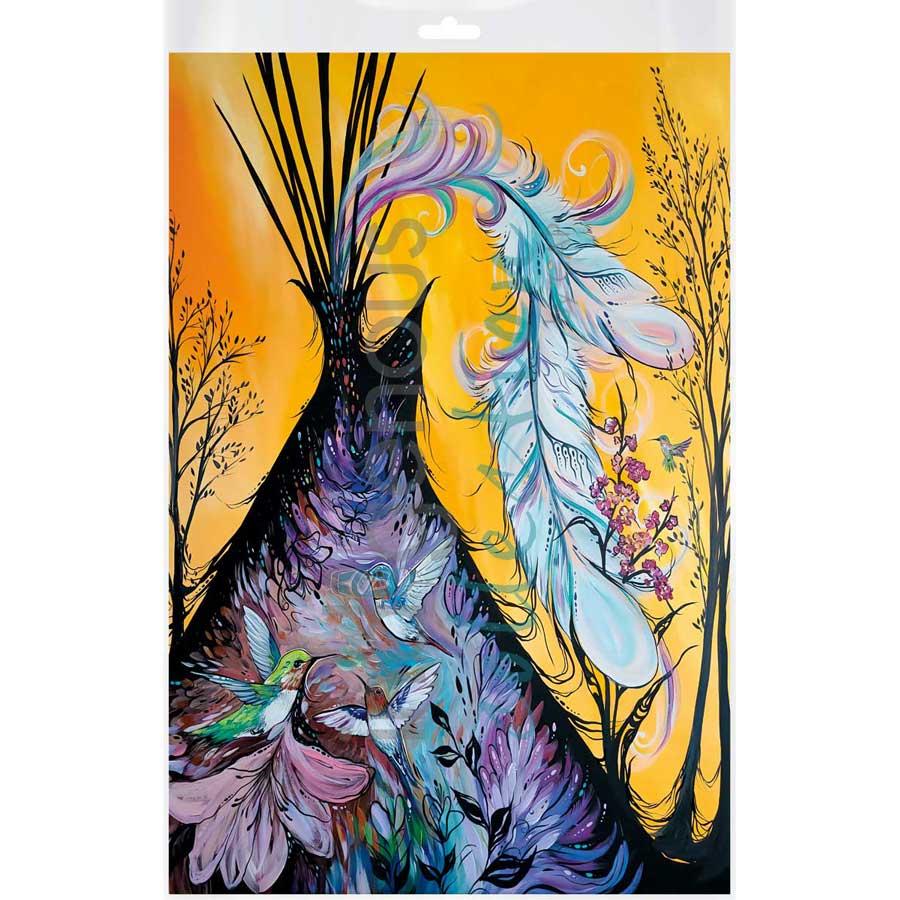 Tipi Hummingbird by artist Carla Joseph - Métis/Cree. Indigenous Collection