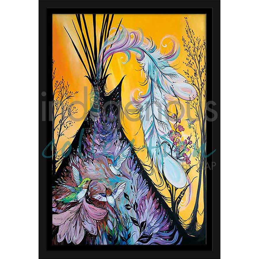 Tipi Hummingbird by artist Carla Joseph - Métis/Cree. Indigenous Collection