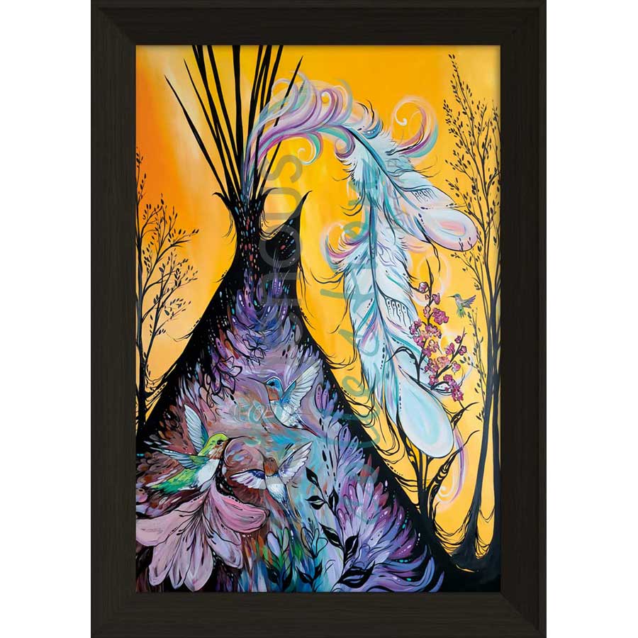 Tipi Hummingbird by artist Carla Joseph - Métis/Cree. Indigenous Collection