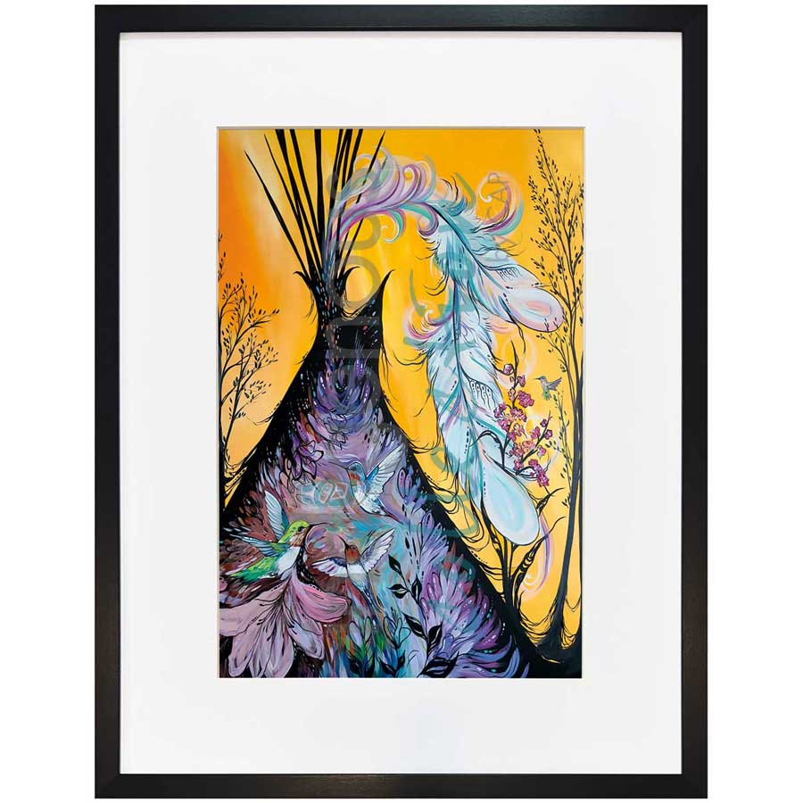 Tipi Hummingbird by artist Carla Joseph - Métis/Cree. Indigenous Collection