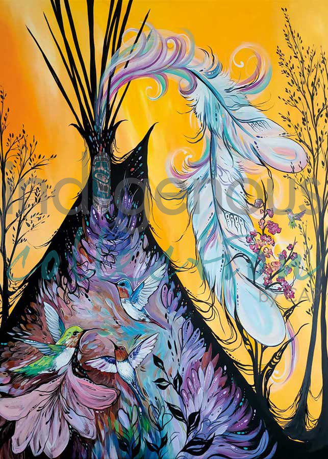 Tipi Hummingbird by artist Carla Joseph