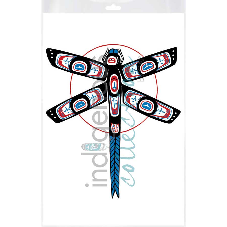 Dragonfly by artist Stephanie Kewistep - Saulteaux . Indigenous Collection