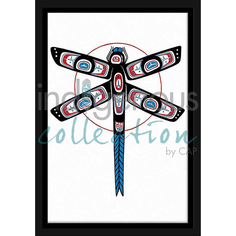 Dragonfly by artist Stephanie Kewistep - Saulteaux . Indigenous Collection