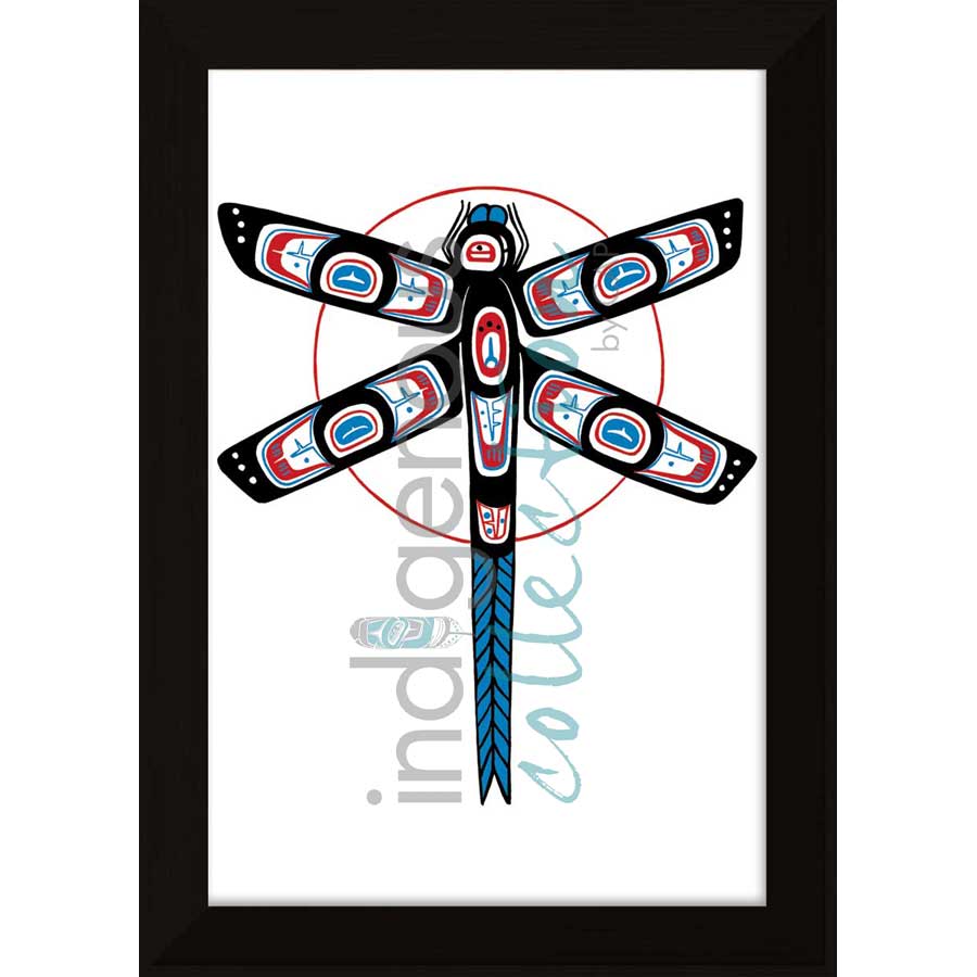 Dragonfly by artist Stephanie Kewistep - Saulteaux . Indigenous Collection