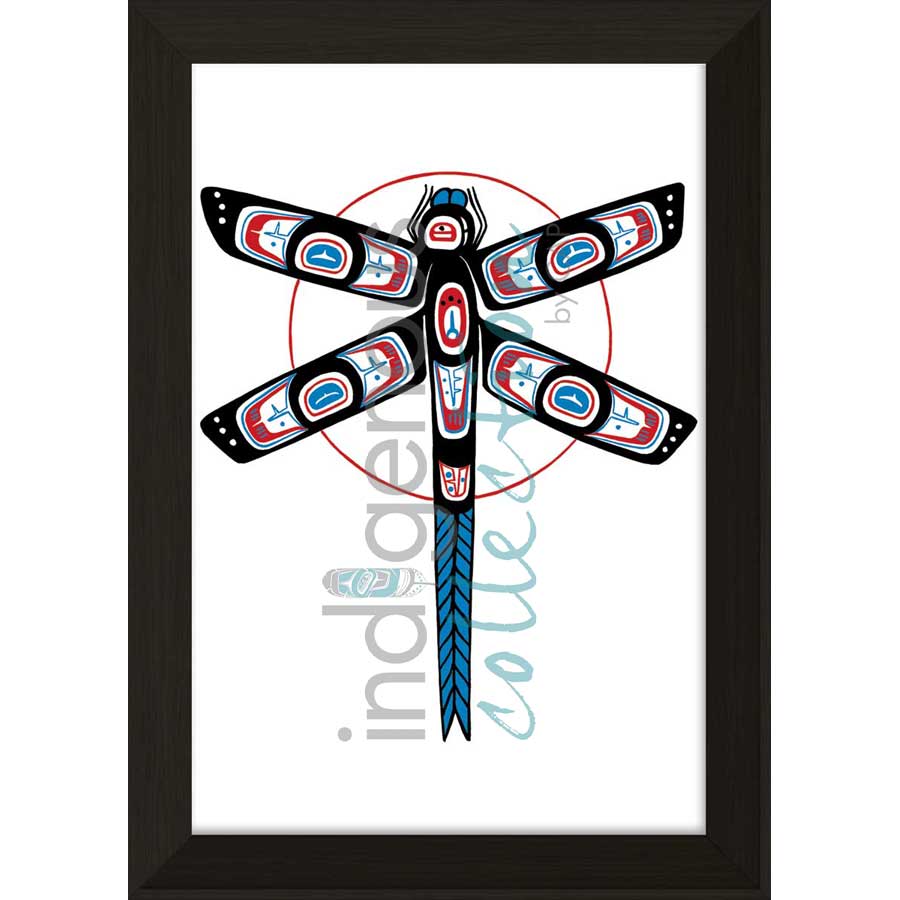 Dragonfly by artist Stephanie Kewistep - Saulteaux . Indigenous Collection