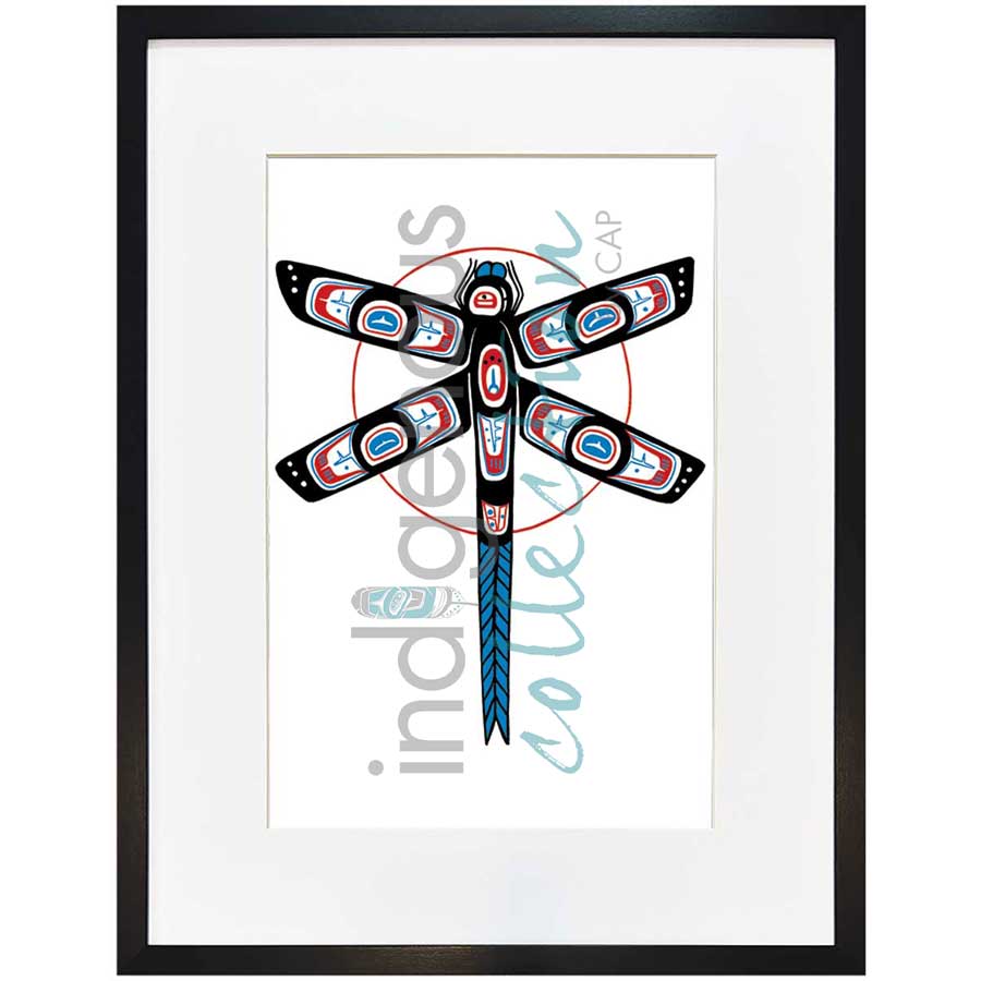 Dragonfly by artist Stephanie Kewistep - Saulteaux . Indigenous Collection