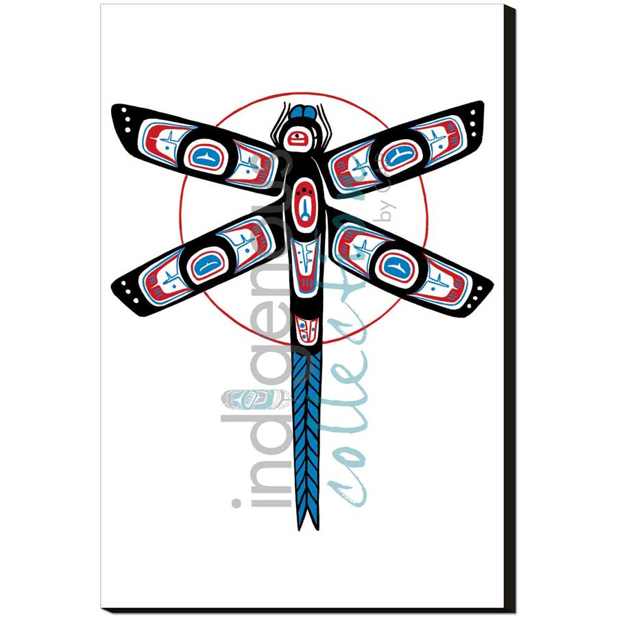 Dragonfly by artist Stephanie Kewistep - Saulteaux . Indigenous Collection