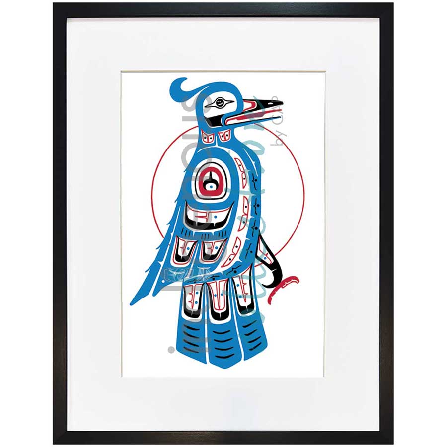 Blue Jay by artist Stephanie Kewistep - Saulteaux . Indigenous Collection