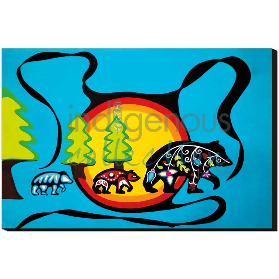 3 Spirit Bears by artist Shana Yellow Calf - Northern Arapaho. Indigenous Collection