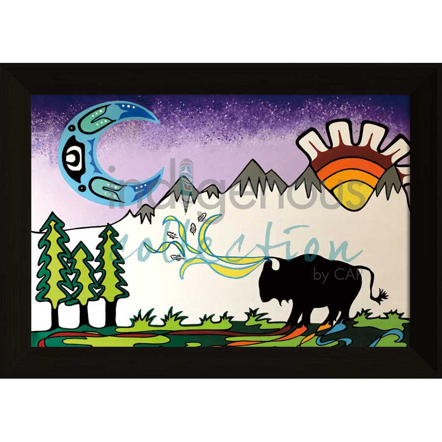 Sun Moon Spirit by artist Shana Yellow Calf - Northern Arapaho. Indigenous Collection