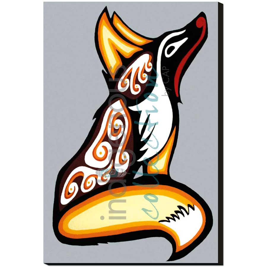 Fox by artist Shana Yellow Calf - Northern Arapaho. Indigenous Collection