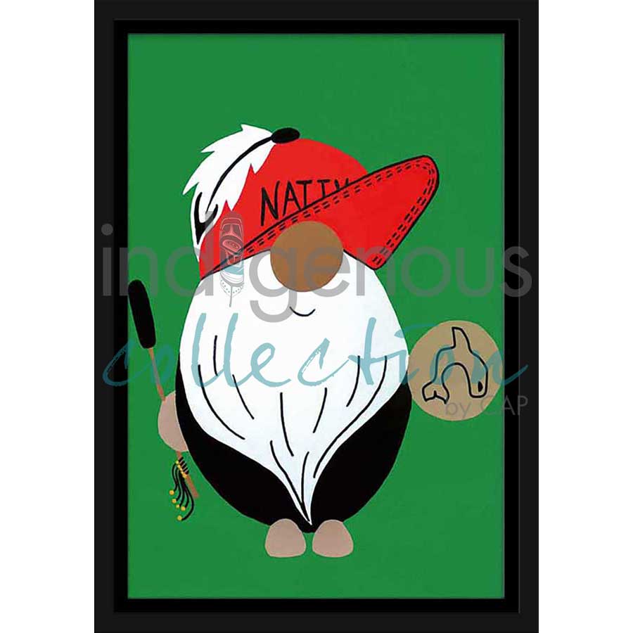Hand Drum Gnome by artist Shana Yellow Calf - Northern Arapaho. Indigenous Collection