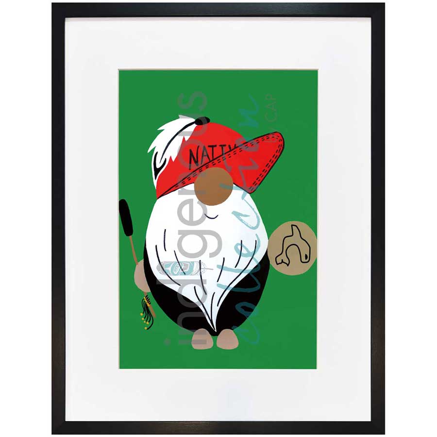 Hand Drum Gnome by artist Shana Yellow Calf - Northern Arapaho. Indigenous Collection