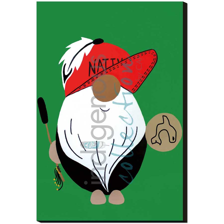Hand Drum Gnome by artist Shana Yellow Calf - Northern Arapaho. Indigenous Collection