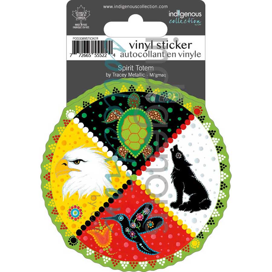 Spirit Totem Vinyl Die-Cut Sticker by artist Tracey Metallic