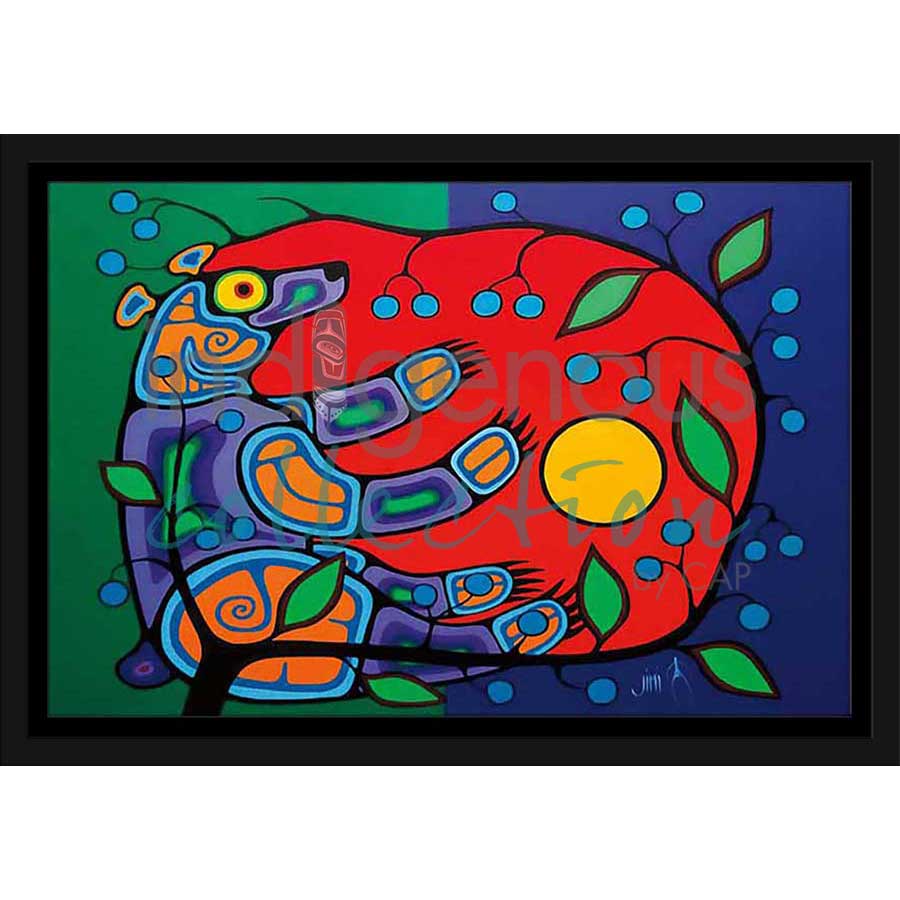 Summer Bear by artist Jim Oskineegish - Ojibway. Indigenous Collection