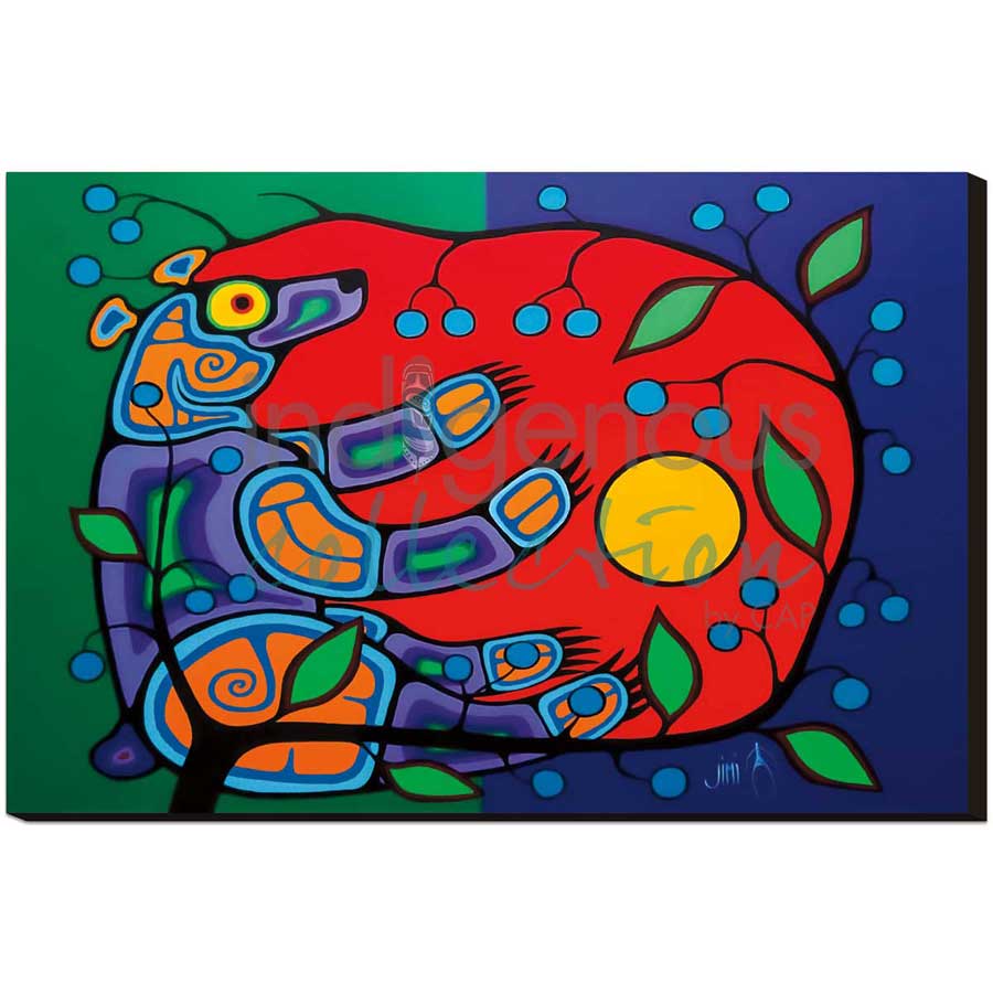 Summer Bear by artist Jim Oskineegish - Ojibway. Indigenous Collection