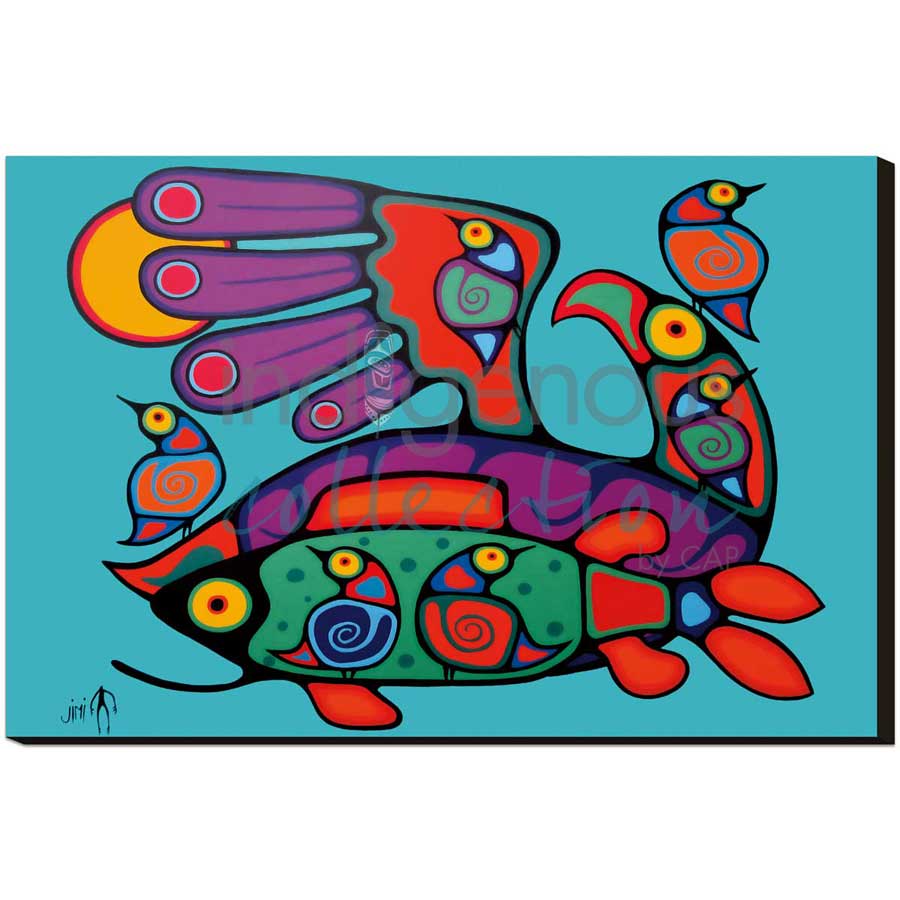 Birds and Fish by artist Jim Oskineegish - Ojibway. Indigenous Collection