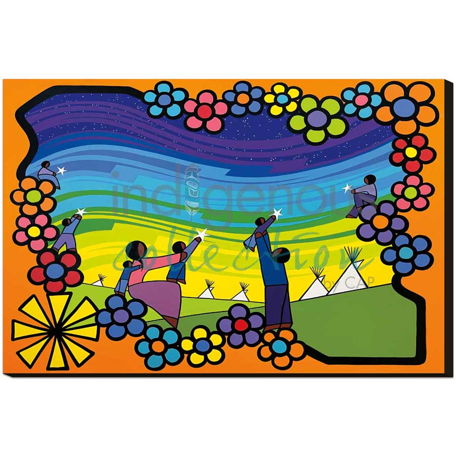 Sundown by artist Kevin Pee-ace - Cree. Indigenous Collection