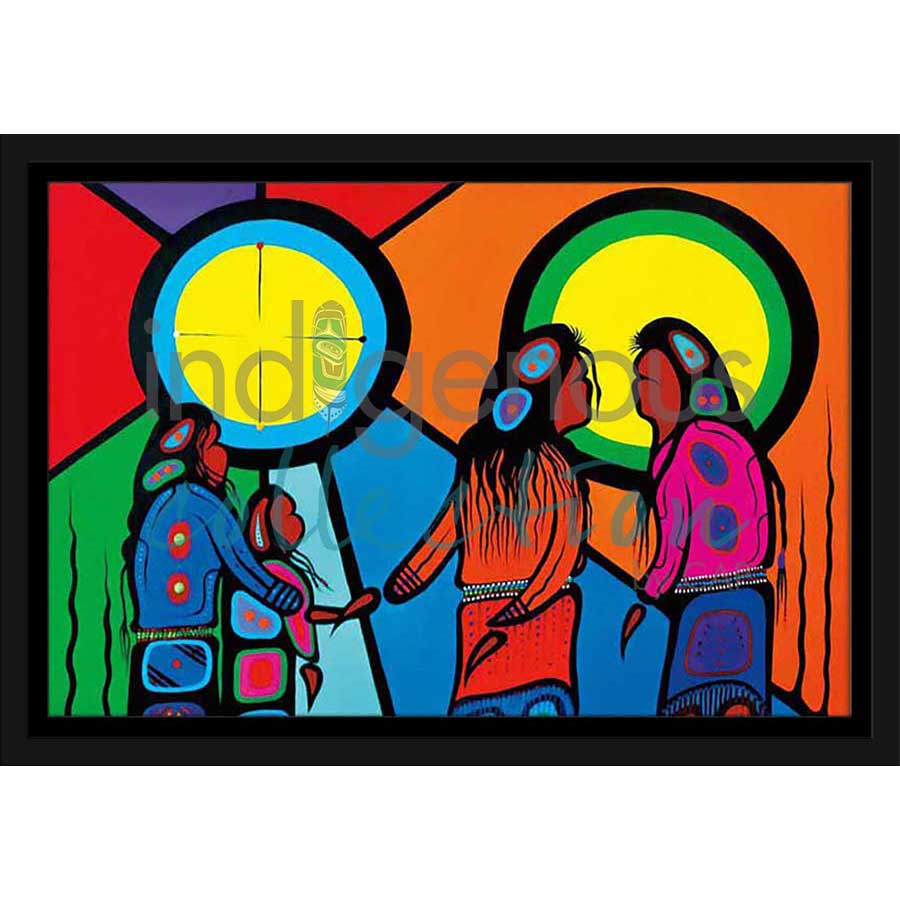 Family by artist Frank Polson - Algonquin. Indigenous Collection