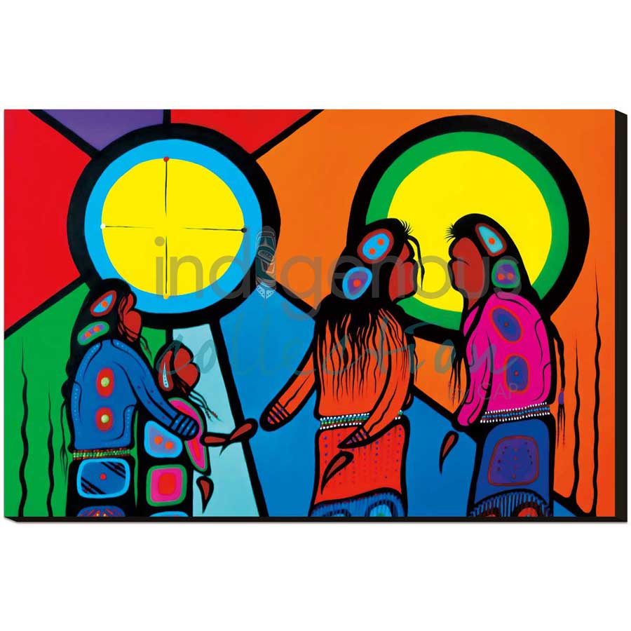 Family by artist Frank Polson - Algonquin. Indigenous Collection