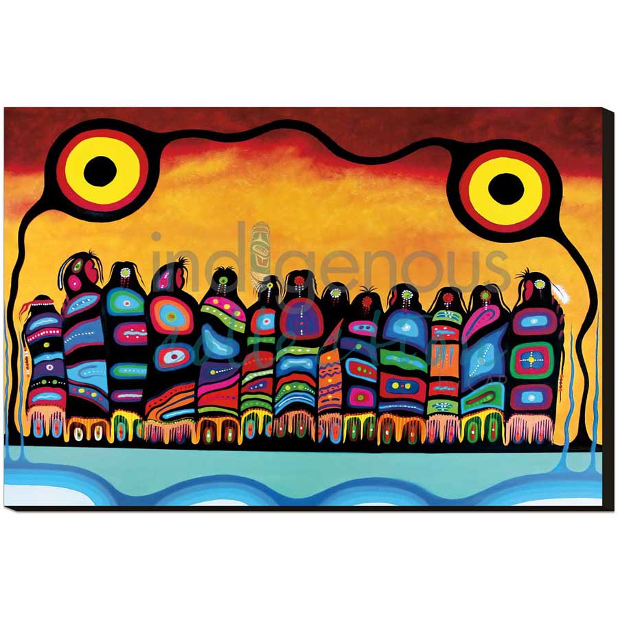 Women's Circle by artist Frank Polson - Algonquin. Indigenous Collection