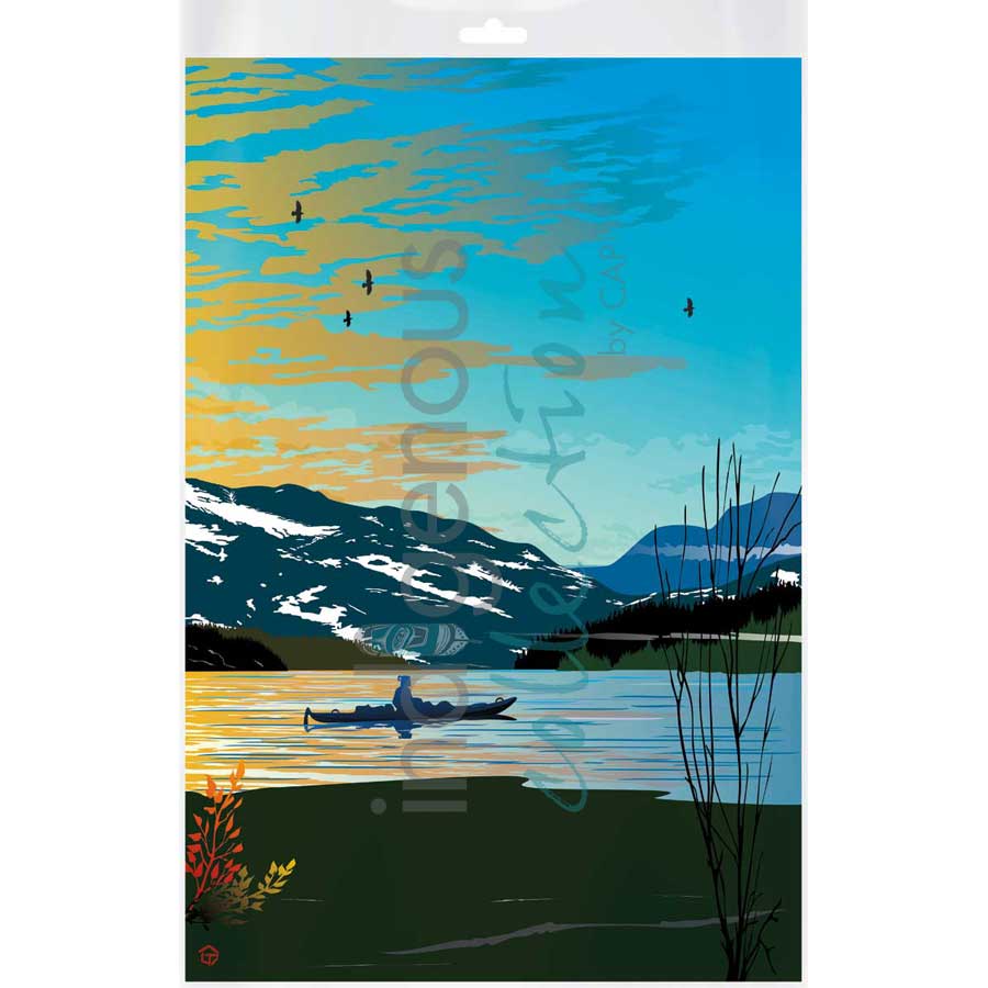 Winter Kayak by artist Mark Preston - Tlingit. Indigenous Collection