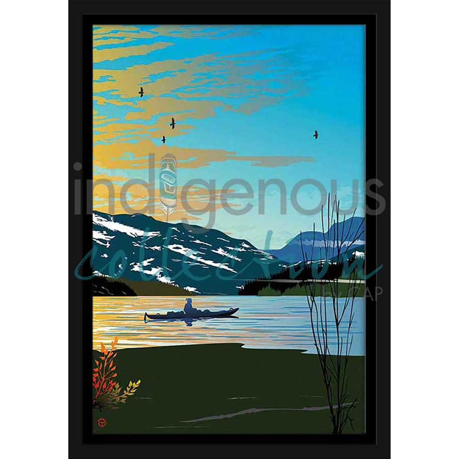 Winter Kayak by artist Mark Preston - Tlingit. Indigenous Collection