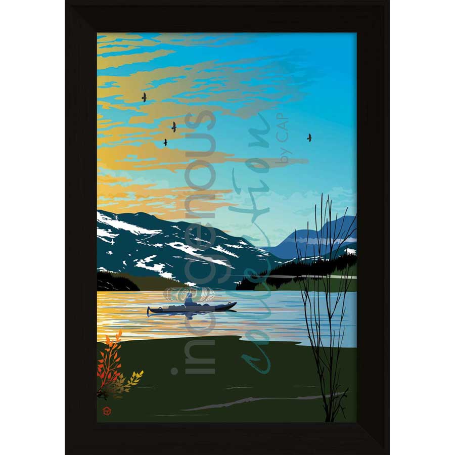 Winter Kayak by artist Mark Preston - Tlingit. Indigenous Collection
