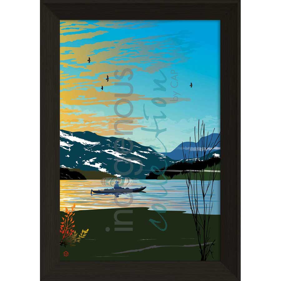 Winter Kayak by artist Mark Preston - Tlingit. Indigenous Collection