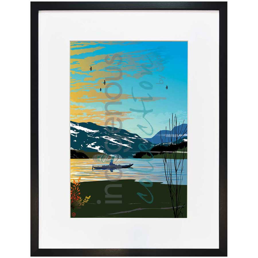 Winter Kayak by artist Mark Preston - Tlingit. Indigenous Collection