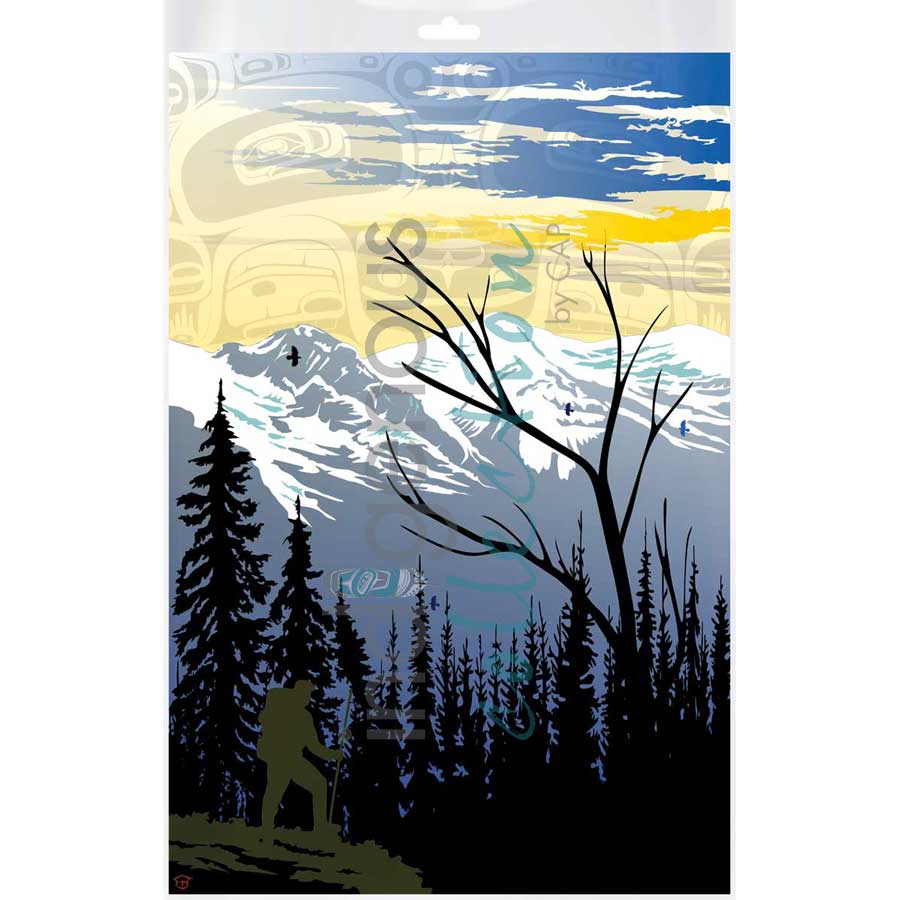 Mountain Hiker by artist Mark Preston - Tlingit. Indigenous Collection