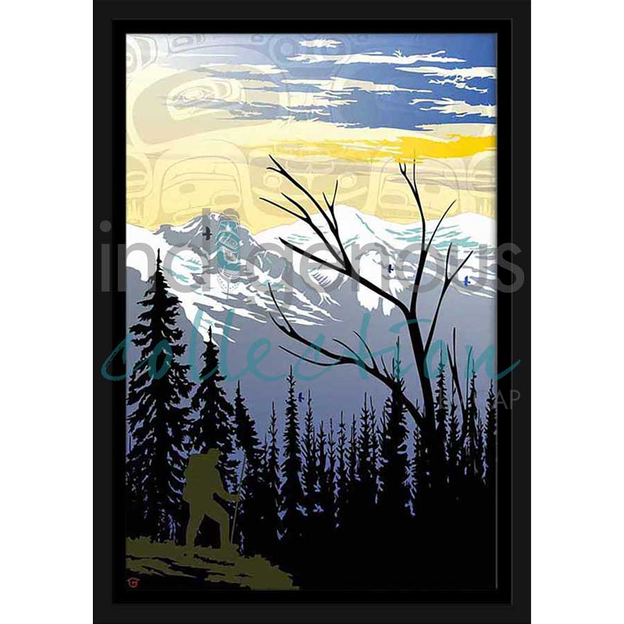 Mountain Hiker by artist Mark Preston - Tlingit. Indigenous Collection