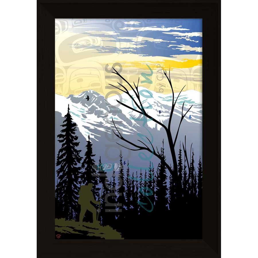 Mountain Hiker by artist Mark Preston - Tlingit. Indigenous Collection