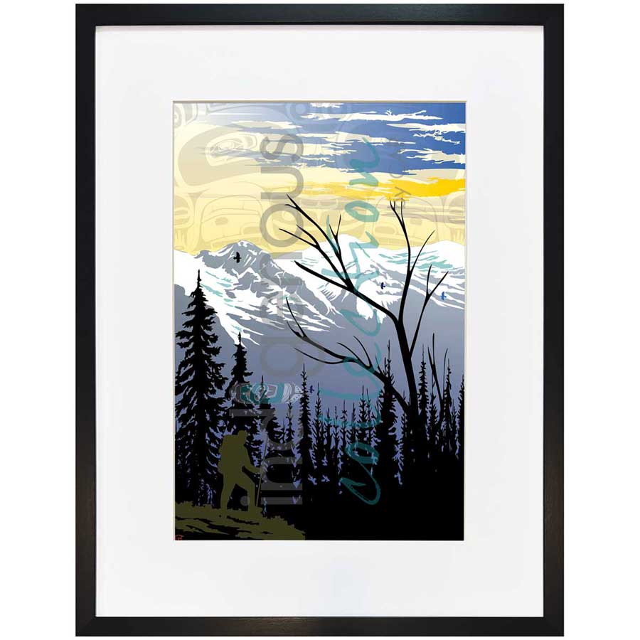 Mountain Hiker by artist Mark Preston - Tlingit. Indigenous Collection