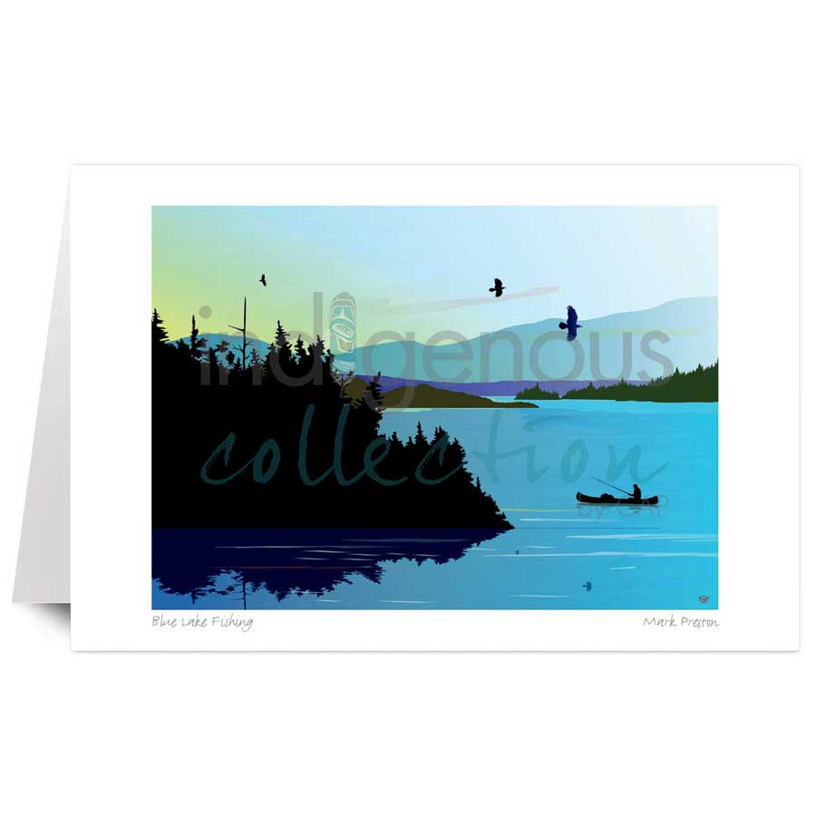 Blue Lake Fishing by artist Mark Preston