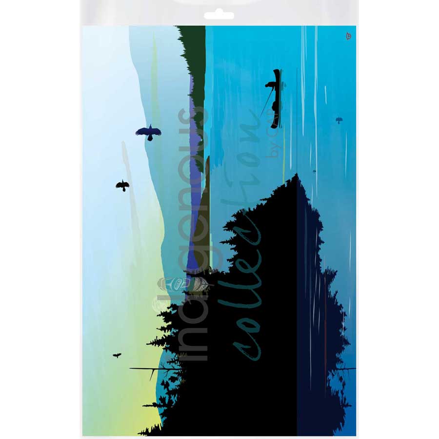 Blue Lake Fishing by artist Mark Preston - Tlingit. Indigenous Collection
