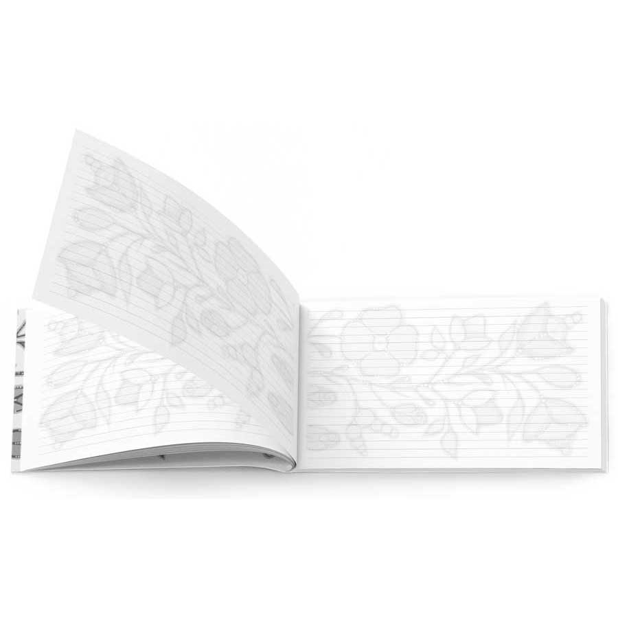 Red Ojibway Floral Signature Notebook