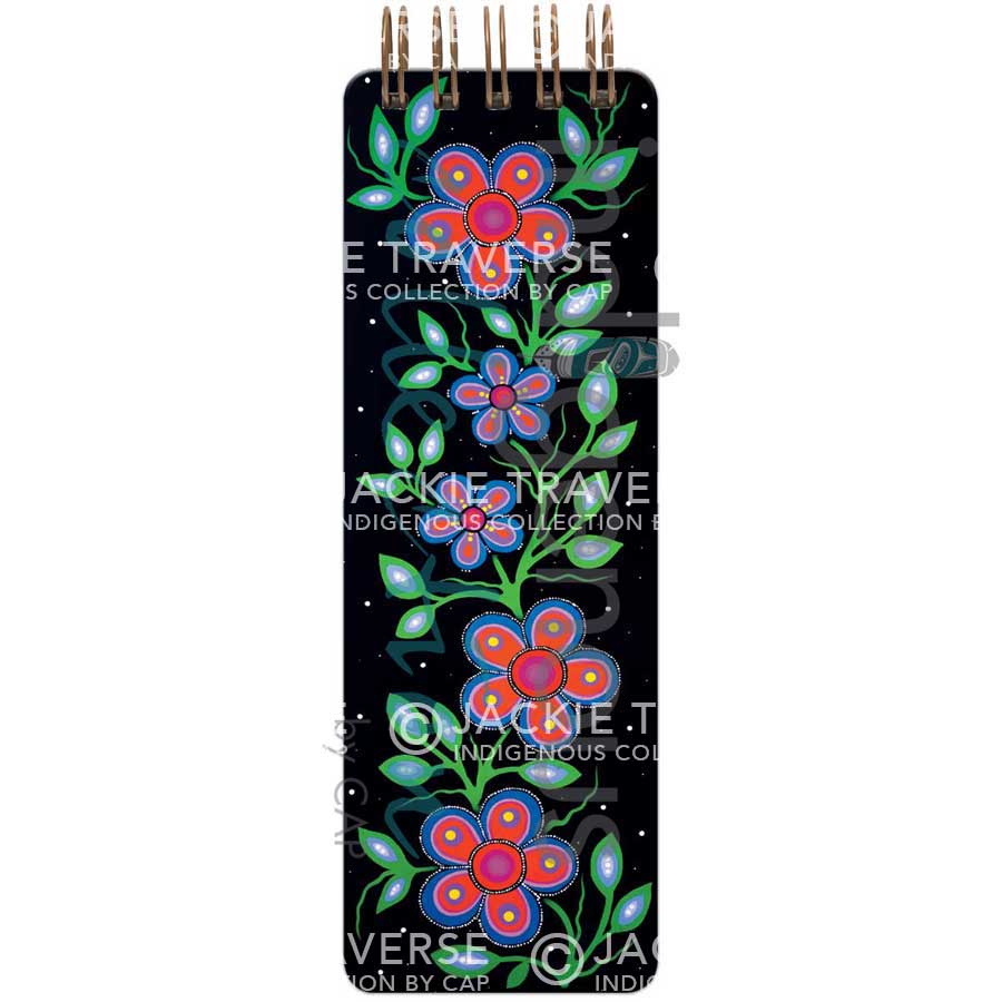 Ojibway Floral IX Notepad by artist Jackie Traverse. Indigenous Collection.