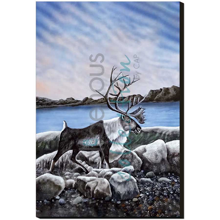 Walk on the Beach by artist Ronnie Simon - Gwich'in. Indigenous Collection